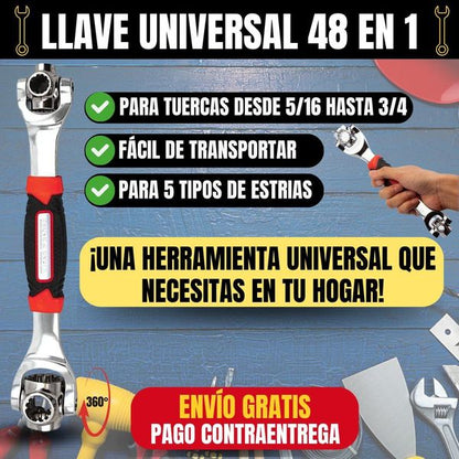 UNIVERSALGRIP™: TU HERRAMIENTA PERFECTA LLAVE MULTIUSOS 48 EN 1 ¡BLACK DAYS🔥 !