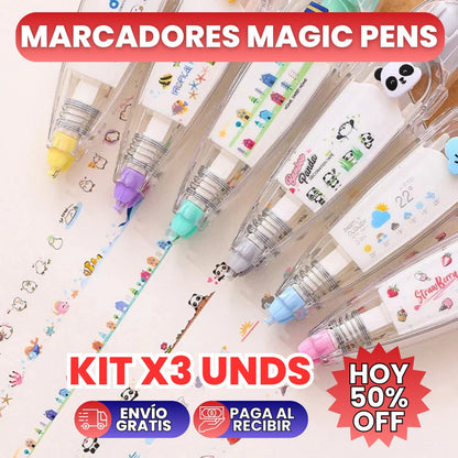 KIT X 3 MAGIC-PENS™:  MARCADORES MÁGICOS ¡SUPER PROMO REGRESO A CLASES🔥 !
