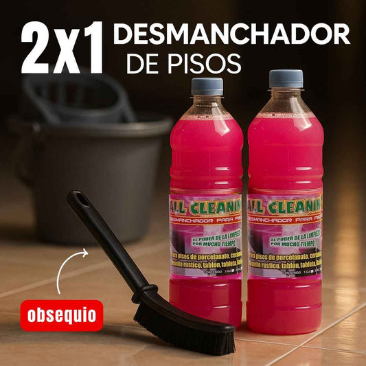 All Cleaning™: Desmanchador para pisos 1 Litro  | PAGA 1 LLEVA 2 + Obsequio