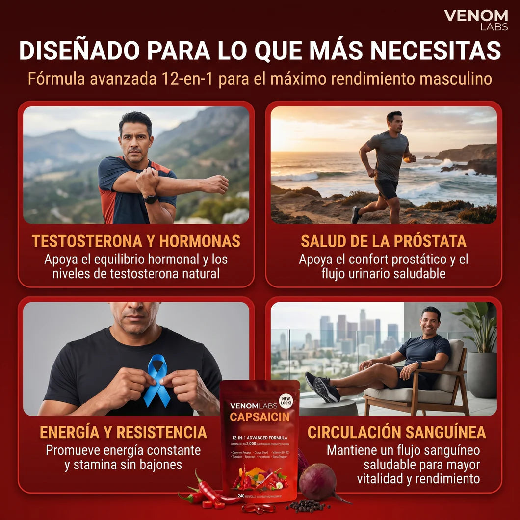 Venom Capsaicin™ | Cápsulas de Pimienta Cayena