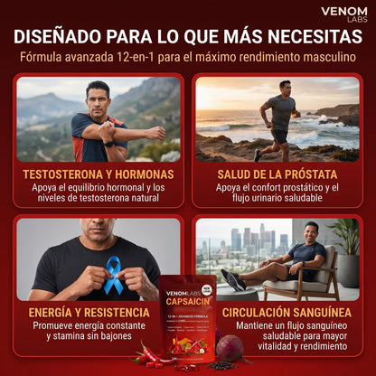 Venom Capsaicin™ | Cápsulas de Pimienta Cayena