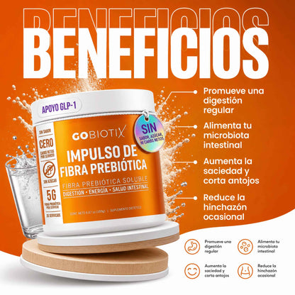 Gobiotix: Suplemento de fibra prebiótica: Ayuda a la salud intestinal y la regularidad digestiva