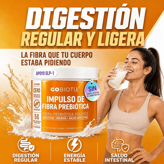 Gobiotix: Suplemento de fibra prebiótica: Ayuda a la salud intestinal y la regularidad digestiva