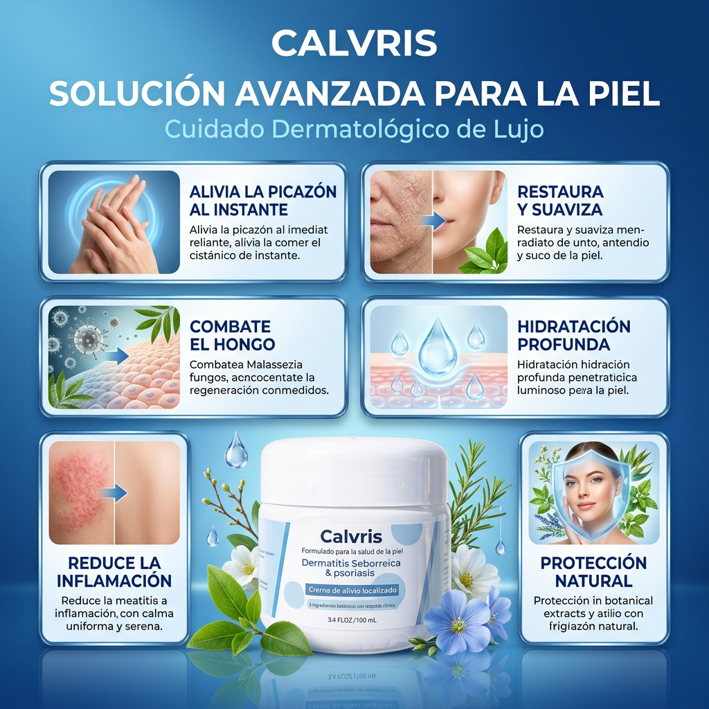 Calvris™: Crema para alivio de dermatitis seborreica y psoriasis
