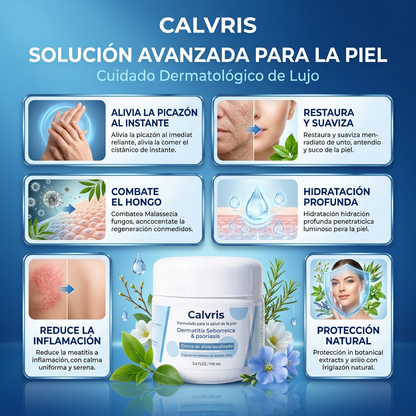 Calvris™: Crema para alivio de dermatitis seborreica y psoriasis