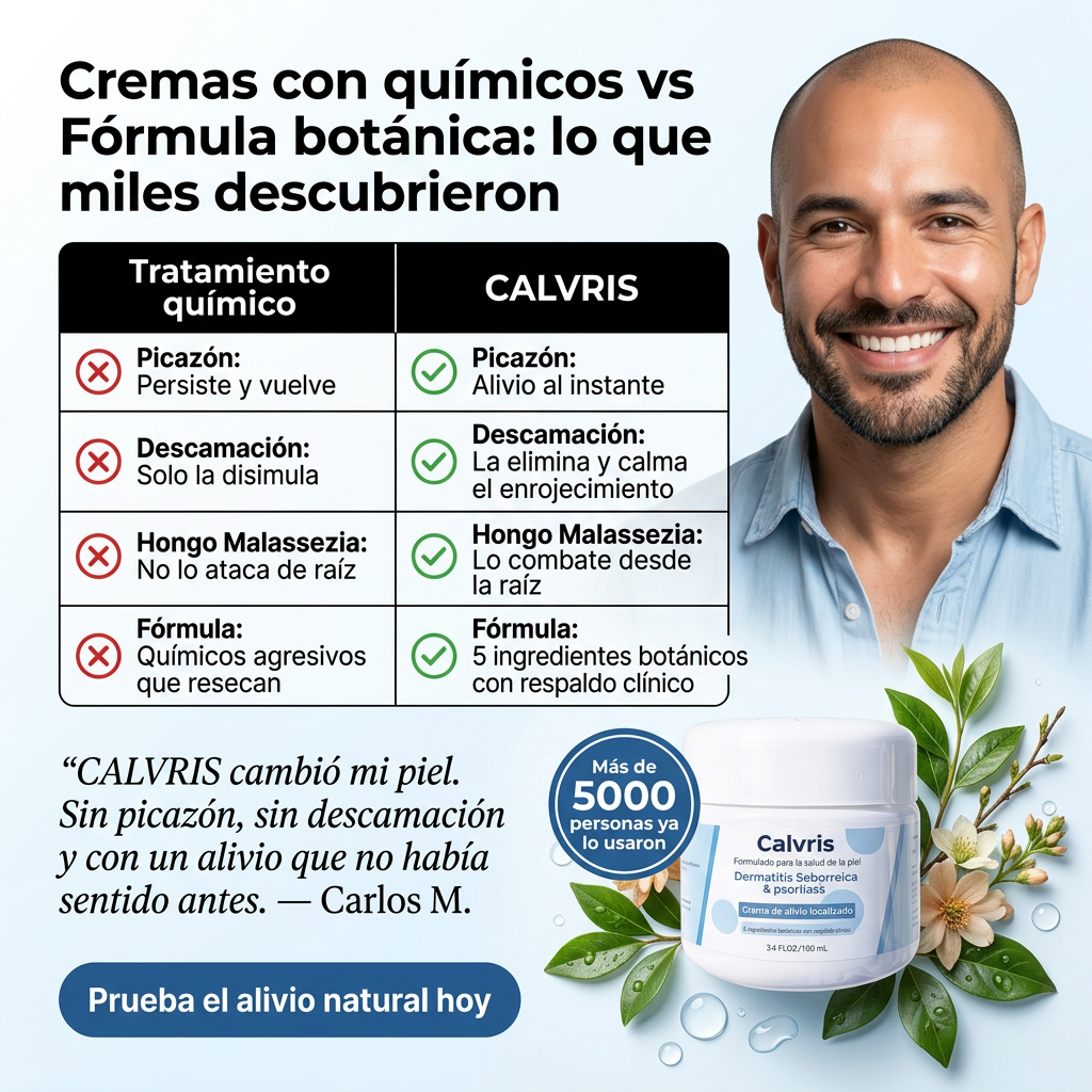 Calvris™: Crema para alivio de dermatitis seborreica y psoriasis