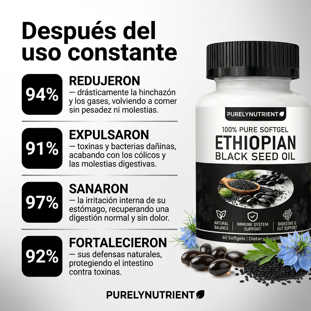 Capsulas aceite de semilla negra de Etiopía | Salud y bienestar digestivo