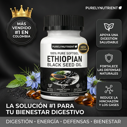 Capsulas aceite de semilla negra de Etiopía | Salud y bienestar digestivo