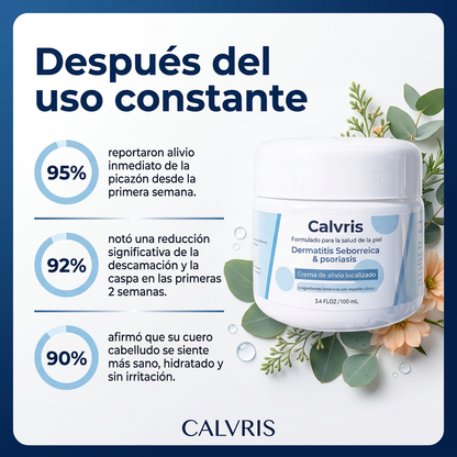 Calvris™: Crema para alivio de dermatitis seborreica y psoriasis