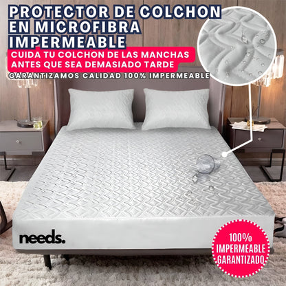 PROTECTOR IMPERMEABLE DE COLCHON ANTIFLUIDOS Y ACOLCHADO | SUPER PROMO