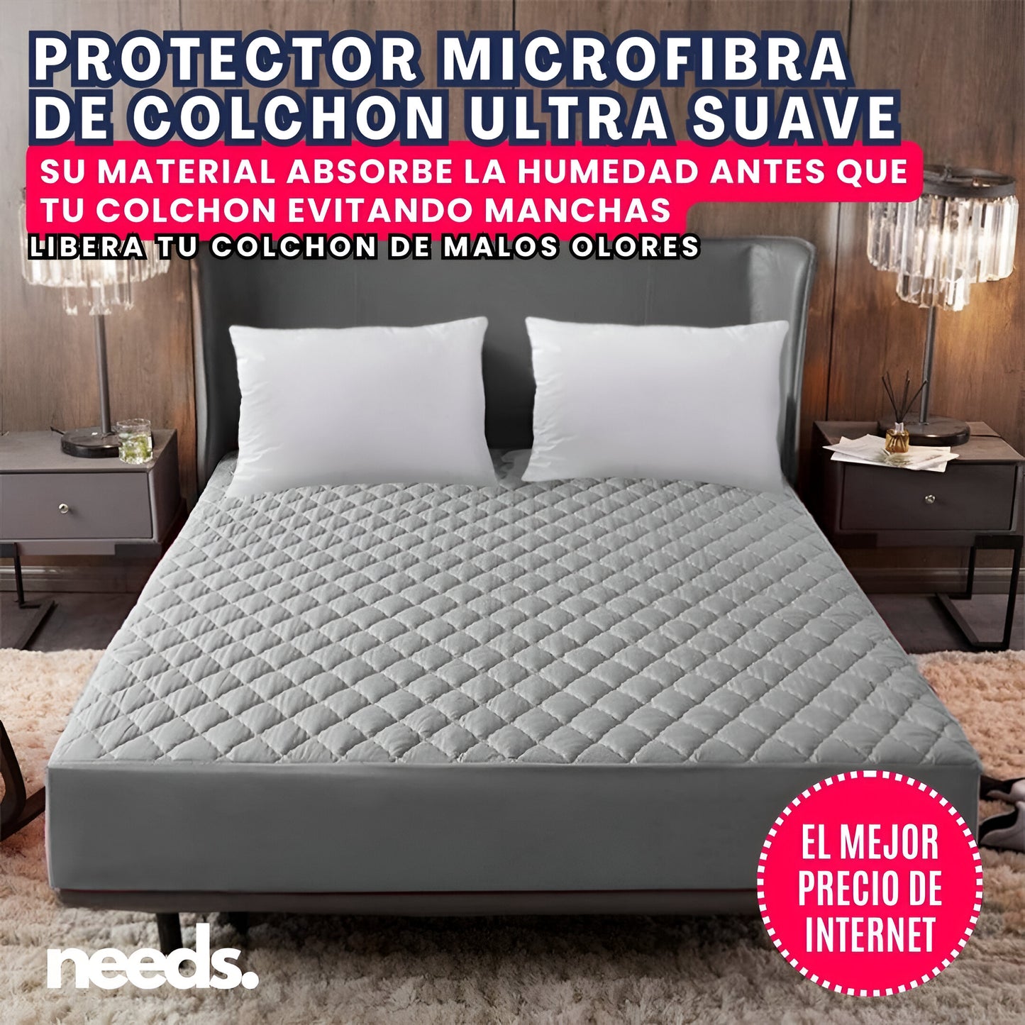 PROTECTOR DE COLCHON ANTIFLUIDOS, ANTITRANSPIRABLES Y ACOLCHADO