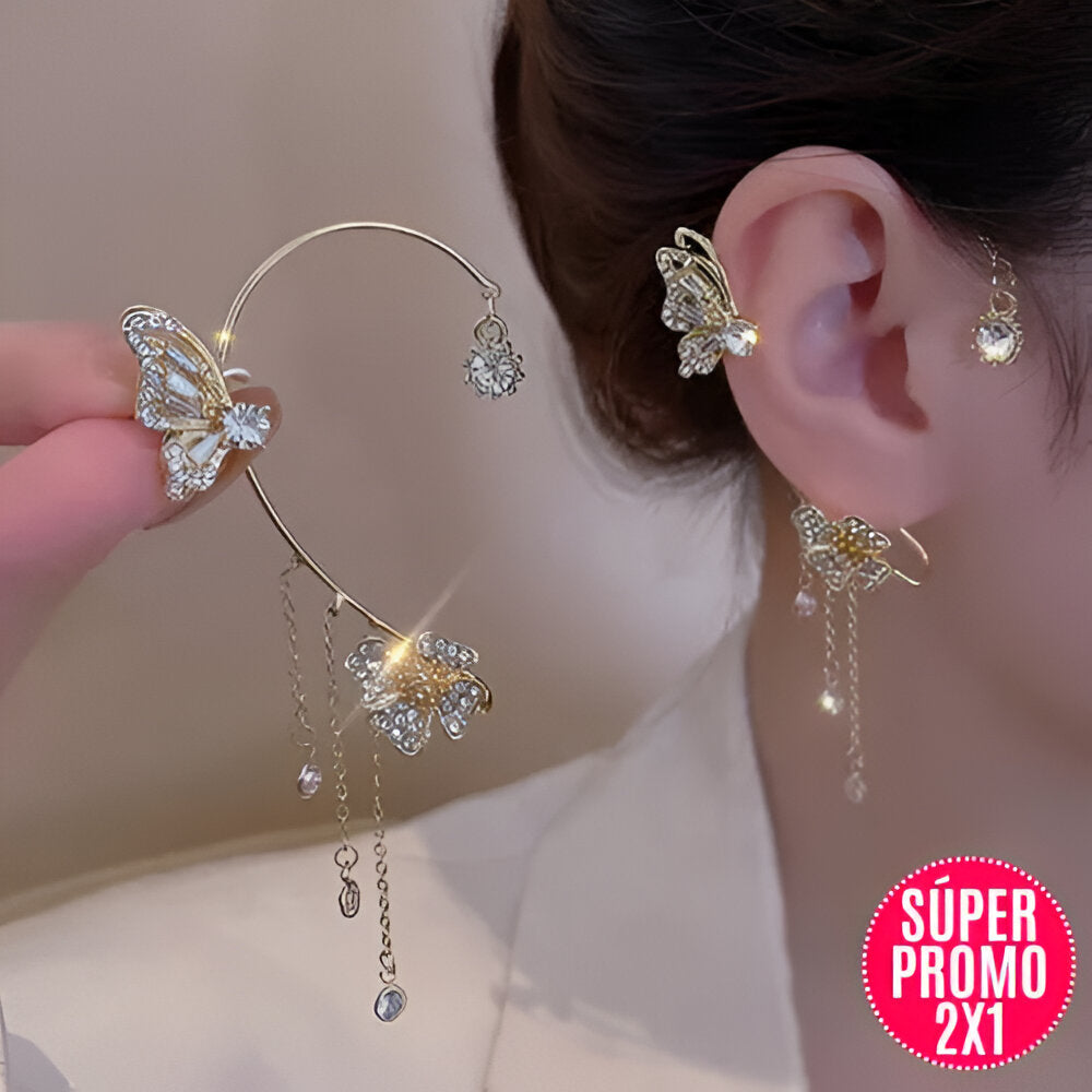 EARCUFLOWER™: ARETES FLOR DE MARIPOSA | PROMOCIÓN 2X1