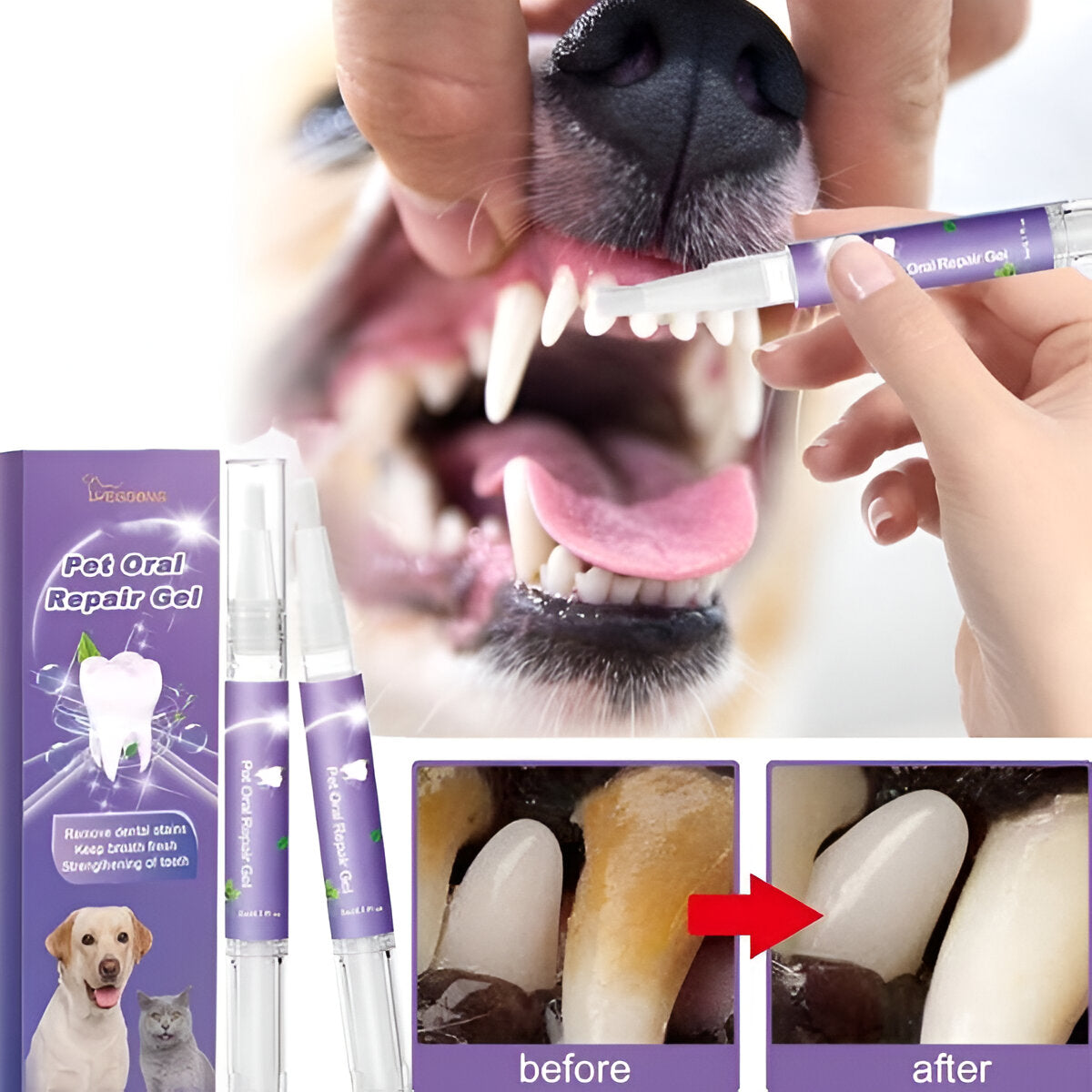 Gel de limpieza bucal para mascotas | Paga 1 Lleva 3