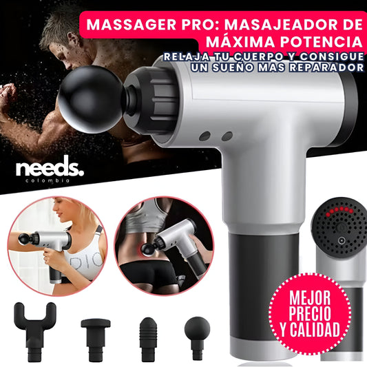 MASSAGER PRO™: MASAJEADOR PROFESIONAL RECARGABLE 4 EN 1