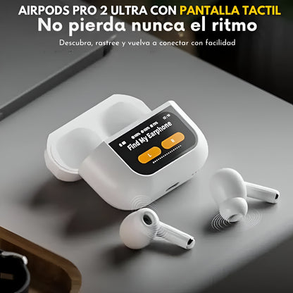 AIRPODS PRO 2 ULTRA CON PANTALLA TACTIL Y TECNOLOGÍA ANC+ENC | OBSEQUIO: PLAYLIST DE 20 CANCIONES DEL MOMENTO